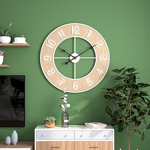 

Fashion / Modern Contemporary Wooden / Bamboo Round Garden Theme / Holiday Indoor AAA Batteries Powered Decoration Wall Clock Digital Specification No