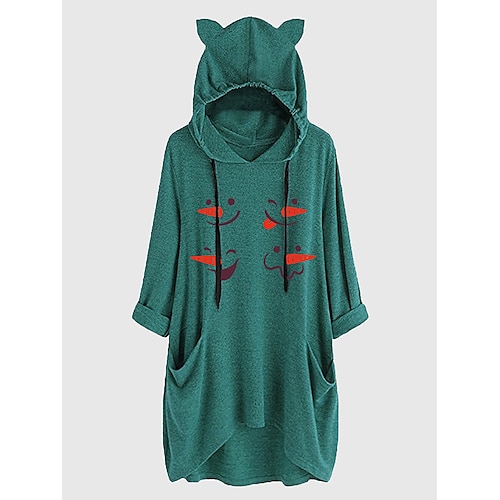 

Inspired by Cat Ear Kigurumi Pajamas Nightwear Christmas Pajamas Christmas Hoodie For Adults' Hot Stamping Terylene