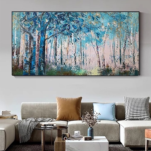 

Oil Painting Handmade Hand Painted Wall Art Modern Abstract Forest Landscape Home Decoration Decor Rolled Canvas No Frame Unstretched