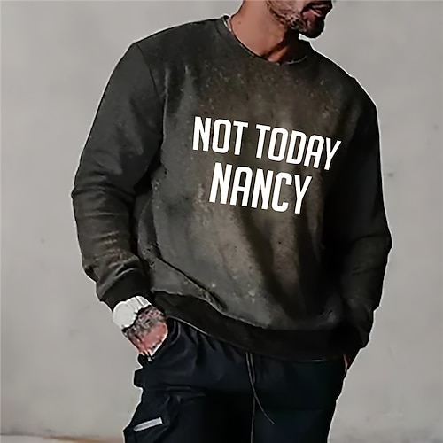

Men's Unisex Sweatshirt Pullover Black Crew Neck Letter Graphic Prints Print Daily Sports Holiday 3D Print Streetwear Designer Casual Spring & Fall Clothing Apparel Hoodies Sweatshirts Long Sleeve