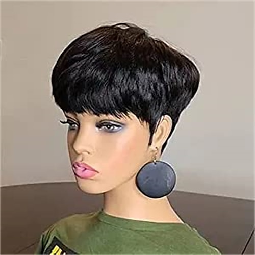 

Wig Short Hair Wigs For Black Women Short Pixie Cuts Wigs For Black Women Short Straight Black Ladies Wigs Synthetic Short Wigs For Black Women African American Women Wigs ChristmasPartyWigs