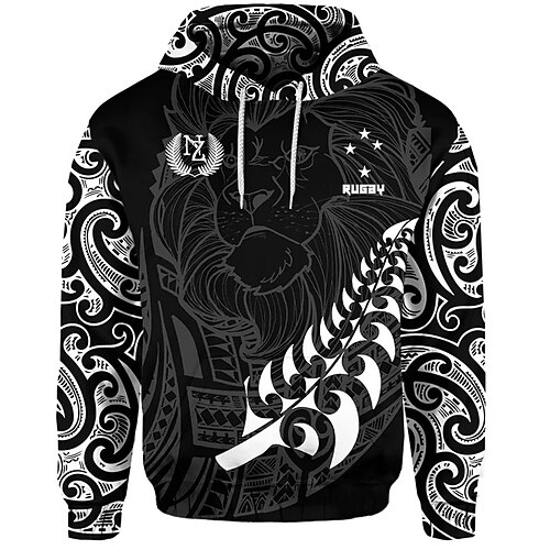 

Men's Unisex Hoodie Pullover Hoodie Sweatshirt Graphic Prints Lion Print Hooded Daily Sports 3D Print Designer Casual Hoodies Sweatshirts Long Sleeve Black