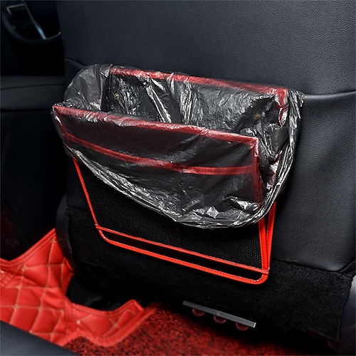 

1pcs Car Backseat Trash Can Keep Car Clean Easy to Install Durable Leather For SUV Truck Van