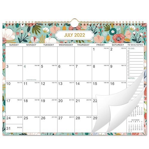 

Wall Calendar 2022-2023 - Monthly Wall Calendar 2022-2023 15 x 11.5 July 2022 to December 2023 Calendar 2022-2023 with Twin-Wire Binding Julian Dates Hanging Loop Sufficient Writing Space for