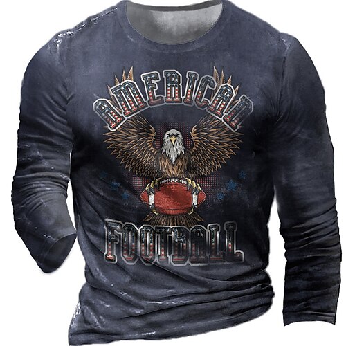 

Men's T shirt Tee Tee Graphic Round Neck Black Army Green Khaki Navy Blue Long Sleeve 3D Print Casual Daily Print Tops Fashion Designer Comfortable Big and Tall