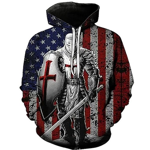 

Inspired by The Last Templar Crusader Knights Templar Crusader Hoodie Cartoon Manga Anime Front Pocket Graphic Hoodie For Women's Adults' 3D Print 100% Polyester