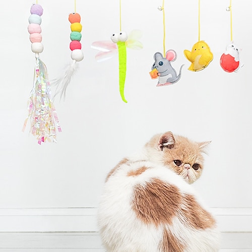 

Self-hey Cat Toy Retractable Hanging Door Swing Cat Toy Caterpillar Catnip Amusing Cat Toy