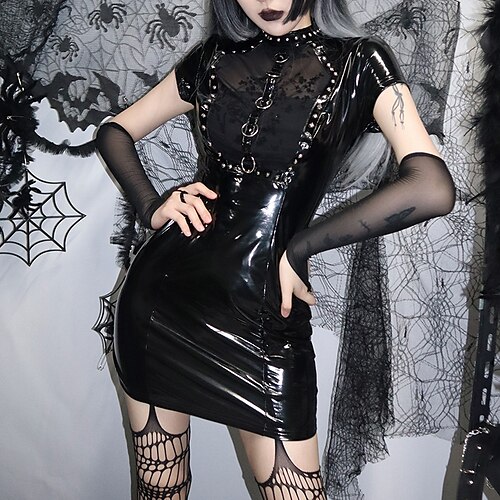 

Goth Girl Retro Vintage Punk Gothic Steampunk Dress Masquerade Women's Costume Vintage Cosplay Dress Masquerade