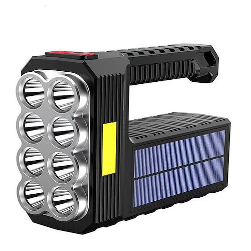 

High Power LED Flashlights Rechargeable Solar Dynamo Flashlight Powerful Torch Ultra Bright Outdoor Fish Multi-Function Lamp