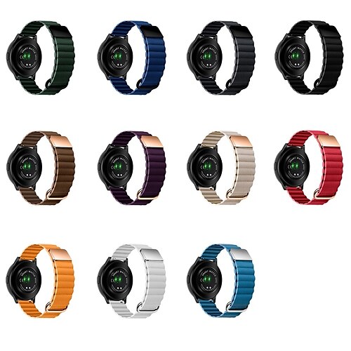 

1 pcs Smart Watch Band for Samsung Galaxy Gear S2 Classic Watch 42mm Watch 3 41mm Watch Active 2 40mm / 44mm, Watch Active 40mm Watch 3 45mm, Watch 46mm 20mm 22mm PU Leather Smartwatch Strap Luxury