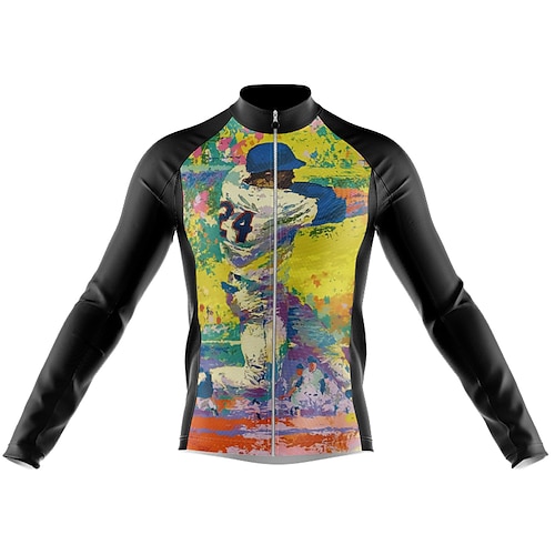 

Men's Cycling Jersey Long Sleeve Bike Jersey with 3 Rear Pockets Mountain Bike MTB Road Bike Cycling Cycling Breathable Ultraviolet Resistant Quick Dry Black Polyester Sports Clothing Apparel