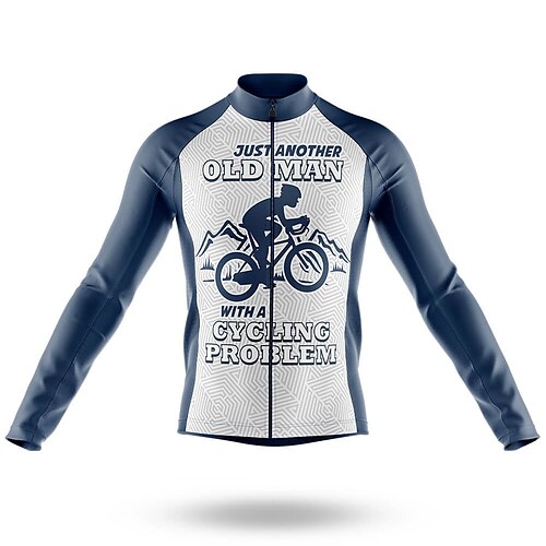 

21Grams Men's Cycling Jersey Long Sleeve Bike Top with 3 Rear Pockets Mountain Bike MTB Road Bike Cycling Breathable Quick Dry Moisture Wicking Reflective Strips White Graphic Polyester Spandex Sports