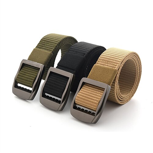 

Men's Belt Nylon Army Green Khaki Black Designer Belts Outdoor Sports Outdoor Hiking Pure Color / Spring / Summer / Fall / Winter