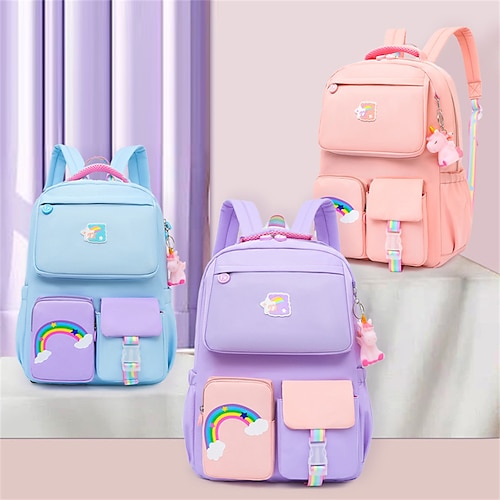 

School Backpack Bookbag Cartoon Kawii for Student Girls Water Resistant Wear-Resistant Large Capacity Polyester School Bag Back Pack Satchel 21 inch