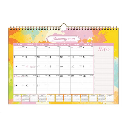 

2022-2023 Wall Calendar - Wall Calendar 2022-2023 from Jul. 2022 - Dec. 2023 18 Months Calendar with Julian Date 15 x 11.5 Inches Twin-Wire Binding Great for Hanging on The Wall