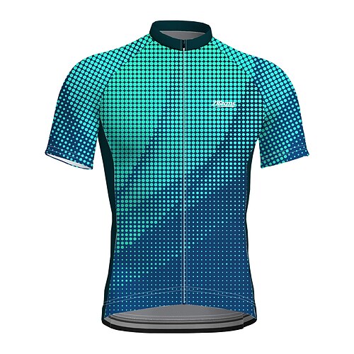 

21Grams Men's Cycling Jersey Short Sleeve Bike Top with 3 Rear Pockets Mountain Bike MTB Road Bike Cycling Breathable Quick Dry Moisture Wicking Reflective Strips Blue Polyester Spandex Sports