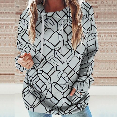 

Women's Hoodie Sweatshirt G Graphic Sports Long Sleeve 3XL
