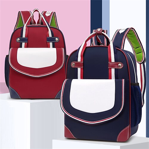 

School Backpack Bookbag Multicolor for Student Boys Girls Water Resistant Wear-Resistant Classic Polyester Nylon School Bag Back Pack Satchel 17 inch