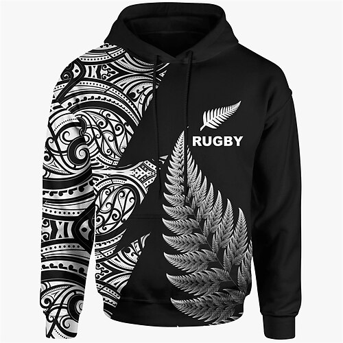 

Men's Unisex Hoodie Pullover Hoodie Sweatshirt Tribal Graphic Prints Print Hooded Daily Sports 3D Print Casual Streetwear Hoodies Sweatshirts Long Sleeve Black