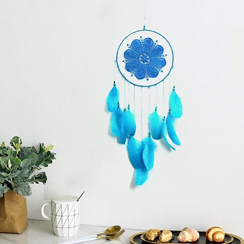 

new goose feather big floating lace dream catcher home feather crafts pendant car feather