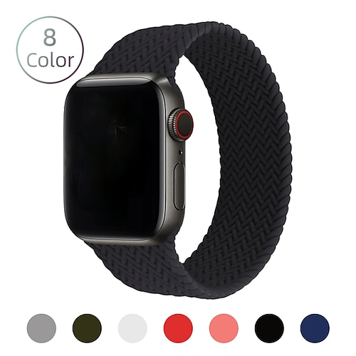 

Smart Watch Band for Apple iWatch Watch Ultra / SE, Series 8/7/6/5/4/3/2/1 38/40/41mm 42/44/45/49mm Silicone Smartwatch Strap Soft Breathable Sport Band Weave Bracelet Replacement Wristband