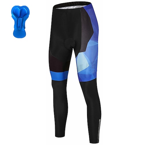 

21Grams Men's Cycling Tights Bike Bottoms Mountain Bike MTB Road Bike Cycling Sports Geometic 3D Pad Cycling Breathable Quick Dry Blue Polyester Spandex Clothing Apparel Bike Wear / Stretchy