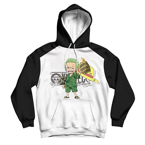 

Inspired by One Piece Roronoa Zoro Hoodie Cartoon Manga Anime Front Pocket Street Style Hoodie For Men's Women's Unisex Adults' 3D Print 100% Polyester