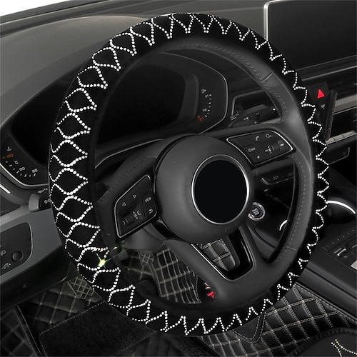 

1 PCS Plush Car Steering Wheel Cover Breathable Universal Fit For 15~151/2