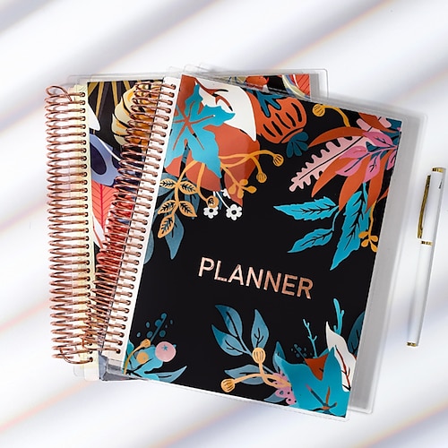 

2023 To Do List Planner B5 6.9×9.8 Inch Retro Aesthetic Classic Paper Hardcover Agenda Double Coil Design Planner 360 Pages for School Office Business