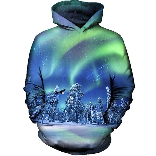

Men's Unisex Hoodie Pullover Hoodie Sweatshirt Graphic Prints Galaxy Star Print Print Hooded Daily Sports 3D Print Designer Casual Hoodies Sweatshirts Long Sleeve Blue