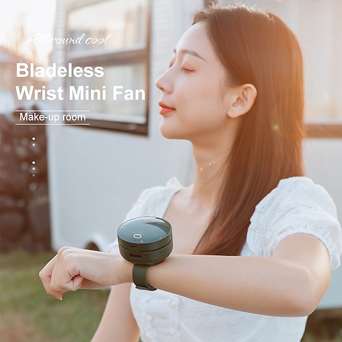 

OTOLAMPARA Portable Wrist Mirror With Fan Makeup Mirror Child Girl Wrist Mirror Fanless Fan Usb Mini Watch Fan Summer