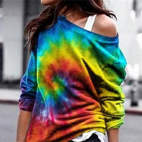 

Women's Sweatshirt Pullover Tie Dye Casual Daily Sports Streetwear Casual Clothing Apparel Hoodies Sweatshirts 1 2