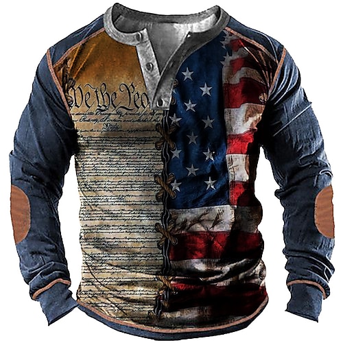 

Herren Unisex Sweatshirt Pullover Zur Seite fahren Kapuzenpullover mit Knöpfen Marineblau Grafik-Drucke Nationalflagge Bedruckt Casual Täglich Sport 3D-Druck Casual Groß und hoch sportlich Frühling