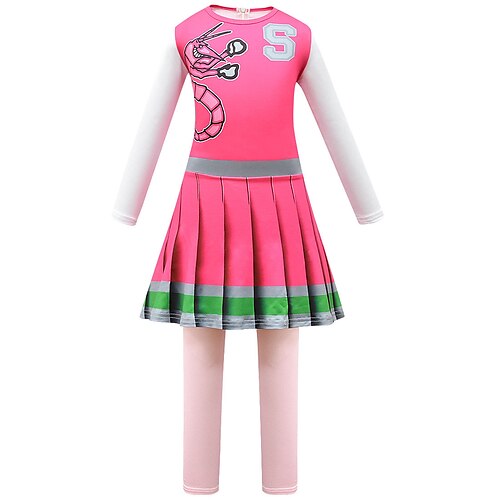 

Z-O-M-B-I-E-S Zombies Dress Vacation Dress Girls' Movie Cosplay Cosplay Red Dress Children's Day Masquerade Polyester