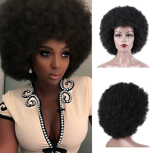 

Synthetic Wig Curly With Bangs Machine Made Wig Medium Length Natural Black #1B Synthetic Hair Women's Soft Party Easy to Carry Black / Daily Wear / Party / Evening / Daily