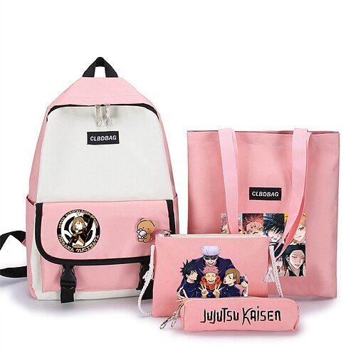 

Spell Back to Battle Four-piece Schoolbag Harajuku Campus Junior High School Student Schoolbag Casual Fashion Backpack