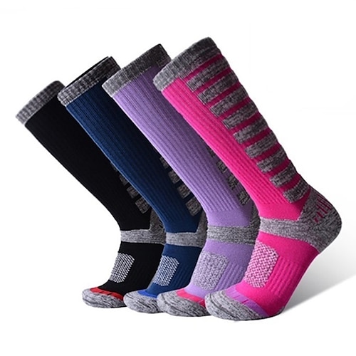 

Men's Women's Merino Wool Hiking Socks Ski Socks Sports Socks Outdoor Breathable Soft Sweat wicking Comfortable Socks Wool black Navy blue Rose Red for Fishing Climbing Camping / Hiking / Caving