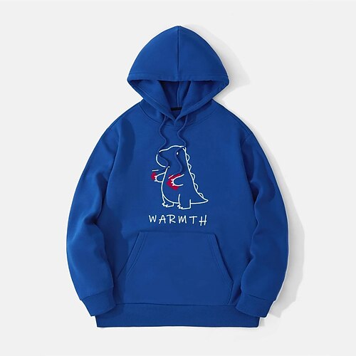 

Men's Hoodie Pullover Hooded Graphic Cartoon Front Pocket Print Daily Holiday Going out Hot Stamping Streetwear Casual Hoodies Sweatshirts Long Sleeve White Blue