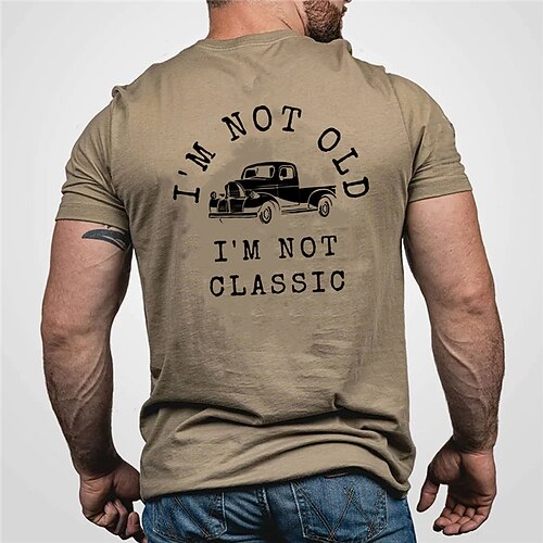 

Men's Unisex T shirt Tee 3D Print Cartoon Graphic Prints Letter Crew Neck Street Daily Print Short Sleeve Tops Designer Casual Vintage Big and Tall Brown / Summer