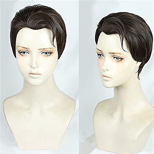 

Synthetic Wig Straight Asymmetrical Machine Made Wig Short Dark Brown Synthetic Hair Men's Cosplay Party Fashion Dark Brown / Daily Wear / Party / Evening
