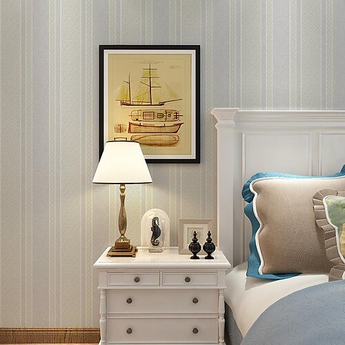 

[porcelain carving] 6801 series non-woven wallpaper plain color stripe high-end living room one-piece delivery 68016 wallpaper