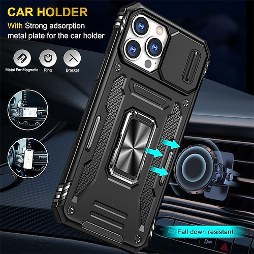 

Phone Case For Apple Back Cover iPhone 14 Pro Max iPhone 13 Pro Max 12 Mini 11 X XR XS Max 8 7 Portable with Stand Shockproof Lines / Waves Geometric Pattern TPU PC