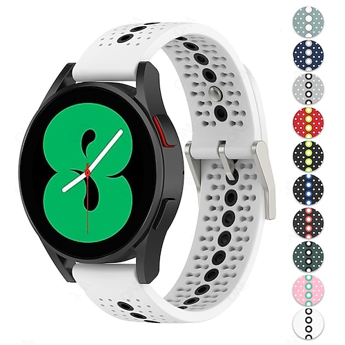 

1 pcs Smart Watch Band 20MM Watch Band For Samsung Galaxy Watch 5 Pro Color Hole Silicone Strap Smart Watch Bracelet Replacement Strap Accessories
