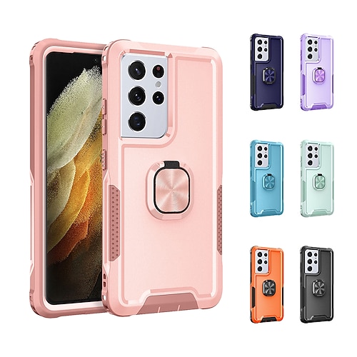 

teléfono Funda Para Samsung galaxia Serie Clásica S23 S22 S21 S20 Plus Ultra A73 A53 A33 Nota 20 10 Marco Antigolpes con Soporte Antipolvo Color sólido TPU ordenador personal