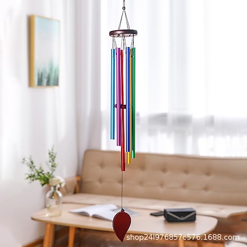 

bell jushe cross-border european and american pine metal six-color aluminum pipe wind chime pendant handicrafts home shop decoration