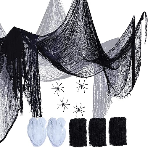 

halloween creepy cloth, black party favors hanging scary halloween decorations clearance, house table big halloween spider web