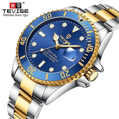 

Tevise Mechanical Watch For Men Analog Automatic self-winding Stylish Stylish Formal Style Waterproof Calendar Noctilucent Alloy Alloy Fashion