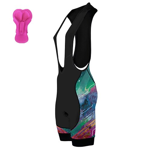 

21Grams Women's Cycling Bib Shorts Bike Bottoms Mountain Bike MTB Road Bike Cycling Sports Graphic 3D Pad Cycling Breathable Quick Dry Green Polyester Spandex Clothing Apparel Bike Wear / Stretchy