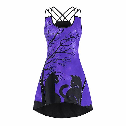 

Open Back Summer Dress Women's Costume Vintage Cosplay Halloween Halloween / Spandex