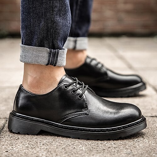 

Homme Oxfords Casual Classique du quotidien Bureau et carrière Polyuréthane Noir Printemps Eté